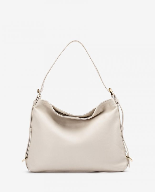 Sac bandoulière moyen en cuir Unisa pour femme - Blanc Sac bandoulière moyen en cuir Unisa pour femme - Blanc