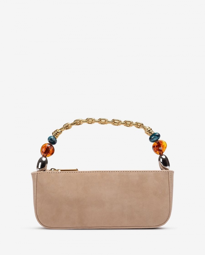 Sac à main Unisa avec anse tressée et ornements - Beige Sac à main Unisa avec anse tressée et ornements - Beige