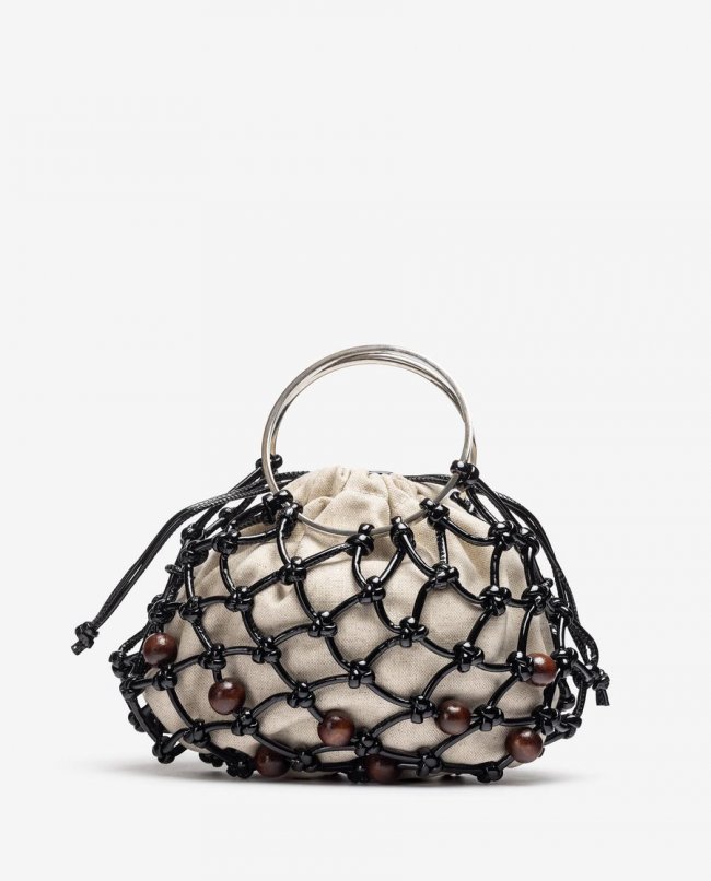Petit sac cabas noué Unisa Femme - Noir Petit sac cabas noué Unisa Femme - Noir
