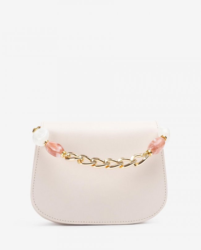 Sac à main Unisa avec chaîne et ornements - Blanc Sac à main Unisa avec chaîne et ornements - Blanc