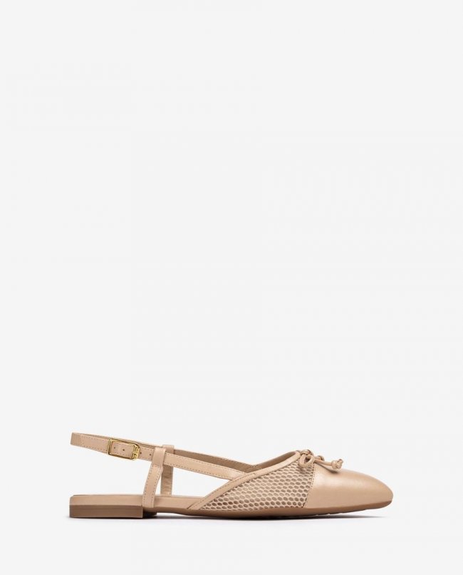 Chaussures plates Unisa à bout pointu et bride arrière pour femme - Beige Chaussures plates Unisa à bout pointu et bride arrière pour femme - Beige