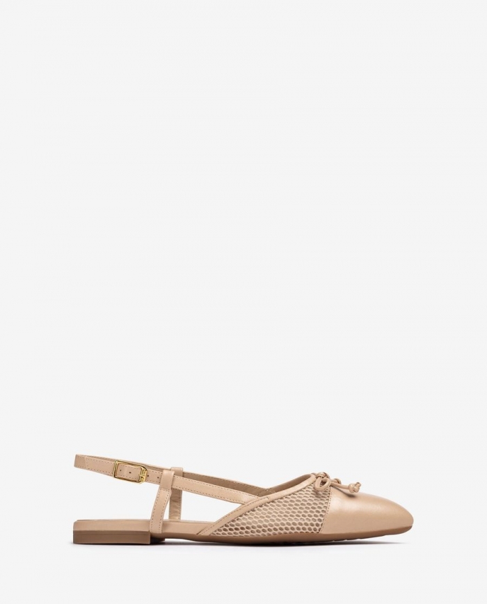 Chaussures plates Unisa à bout pointu et bride arrière pour femme - Beige Chaussures plates Unisa à bout pointu et bride arrière pour femme - Beige