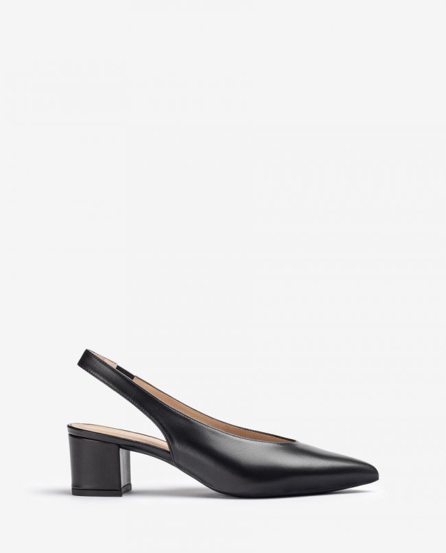 Chaussures Unisa à bout pointu et bride arrière pour femme - Noir Chaussures Unisa à bout pointu et bride arrière pour femme - Noir