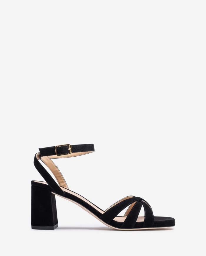 Sandales à lanières croisées Unisa pour femme - Noir