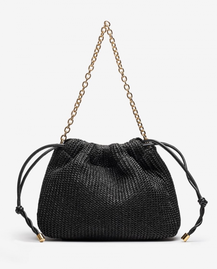 Sac moyen froncé Unisa Femme - Noir Sac moyen froncé Unisa Femme - Noir