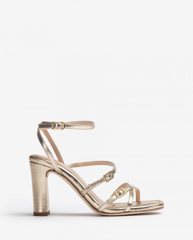 Sandales Unisa à lanières et talons hauts pour femme - Doré Sandales Unisa à lanières et talons hauts pour femme - Doré