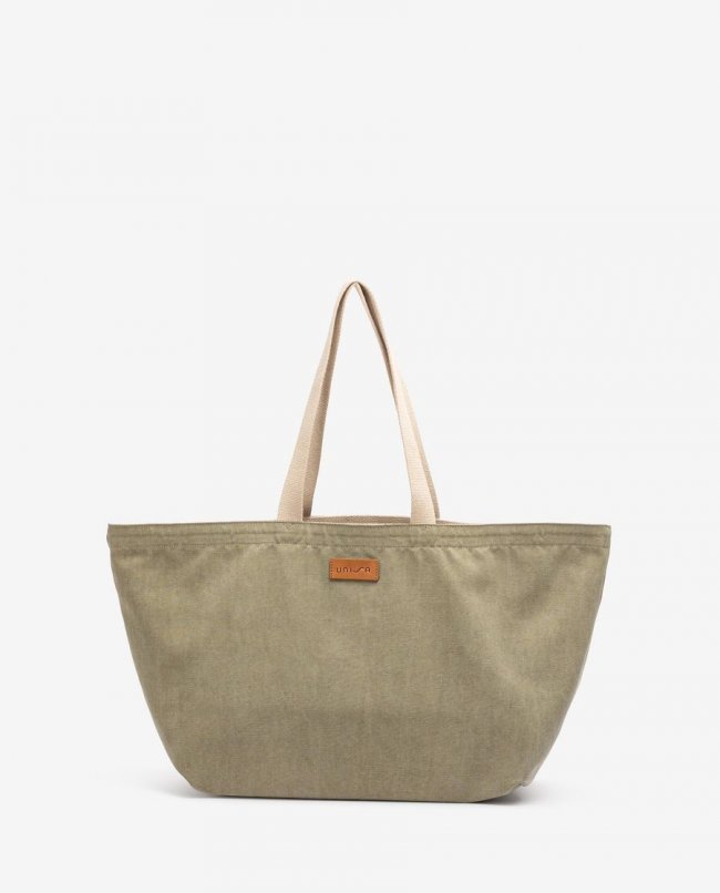 Sac de plage maxi en tissu recyclé Unisa pour femme - Vert Sac de plage maxi en tissu recyclé Unisa pour femme - Vert