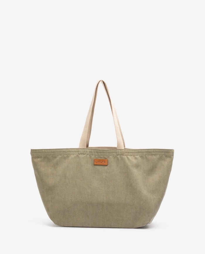 Sac de plage maxi en tissu recyclé Unisa pour femme - Vert Sac de plage maxi en tissu recyclé Unisa pour femme - Vert