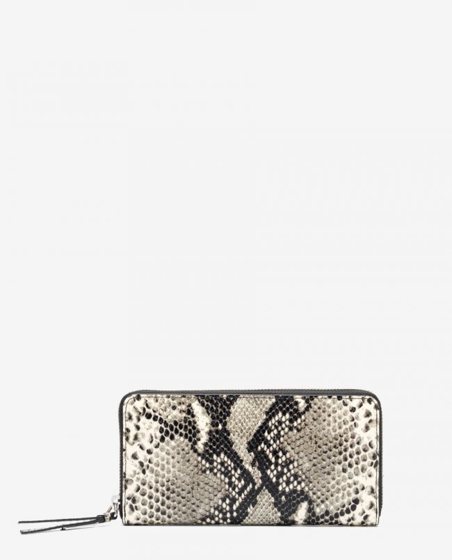 Portefeuille fin en peau de serpent Unisa pour femme - Blanc Portefeuille fin en peau de serpent Unisa pour femme - Blanc