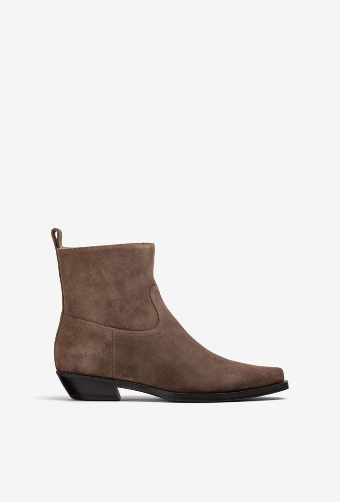 Bottines plates style cowboy Unisa pour femme - Marron Bottines plates style cowboy Unisa pour femme - Marron