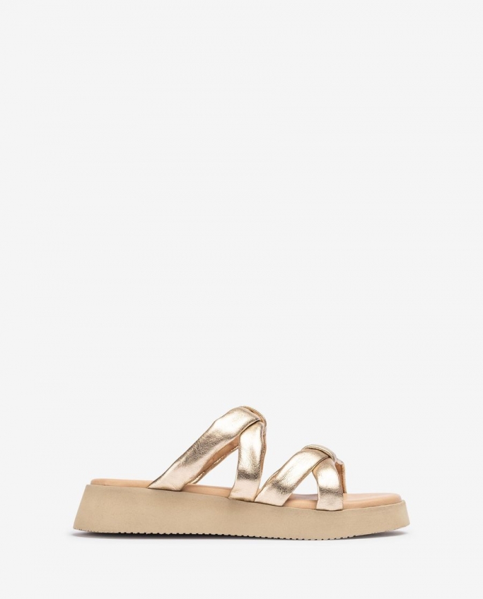 Sandales Unisa à brides rembourrées pour femme - Doré Sandales Unisa à brides rembourrées pour femme - Doré