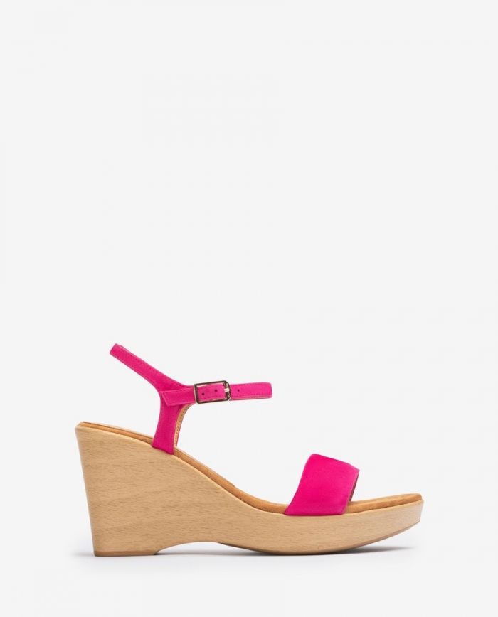 Sandales carrées en daim Unisa pour femme - Rose Sandales carrées en daim Unisa pour femme - Rose