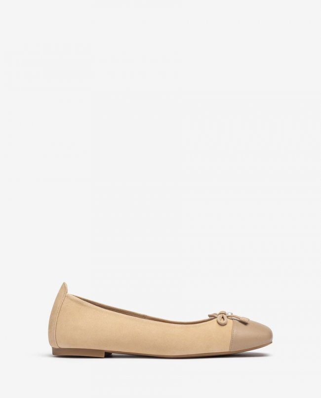 Ballerines à bout carré contrasté Unisa Femme - Beige Ballerines à bout carré contrasté Unisa Femme - Beige