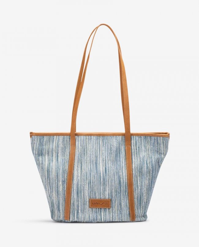 Sac cabas Unisa en tissu Jarapa pour femme - Bleu Sac cabas Unisa en tissu Jarapa pour femme - Bleu