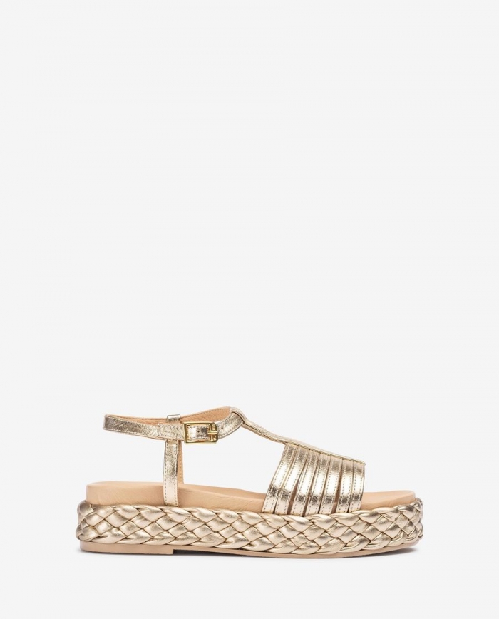 Sandales Unisa à brides croisées pour femme - Doré