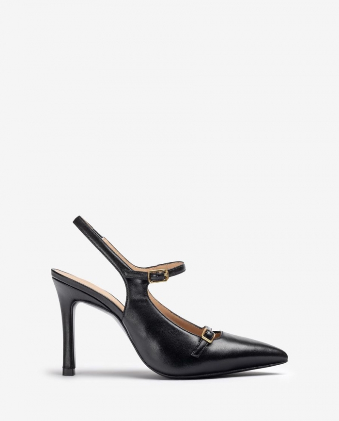Sandales Unisa Femme à bride arrière et boucles - Noir