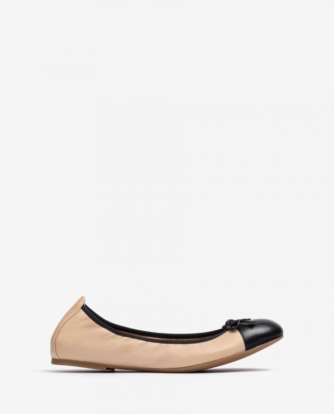 Ballerines Unisa Femme à bout contrasté - Beige