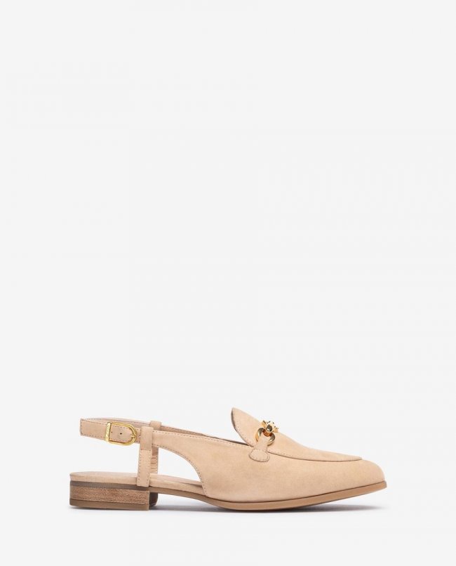 Mocassin plat Unisa femme à bride arrière - Beige Mocassin plat Unisa femme à bride arrière - Beige