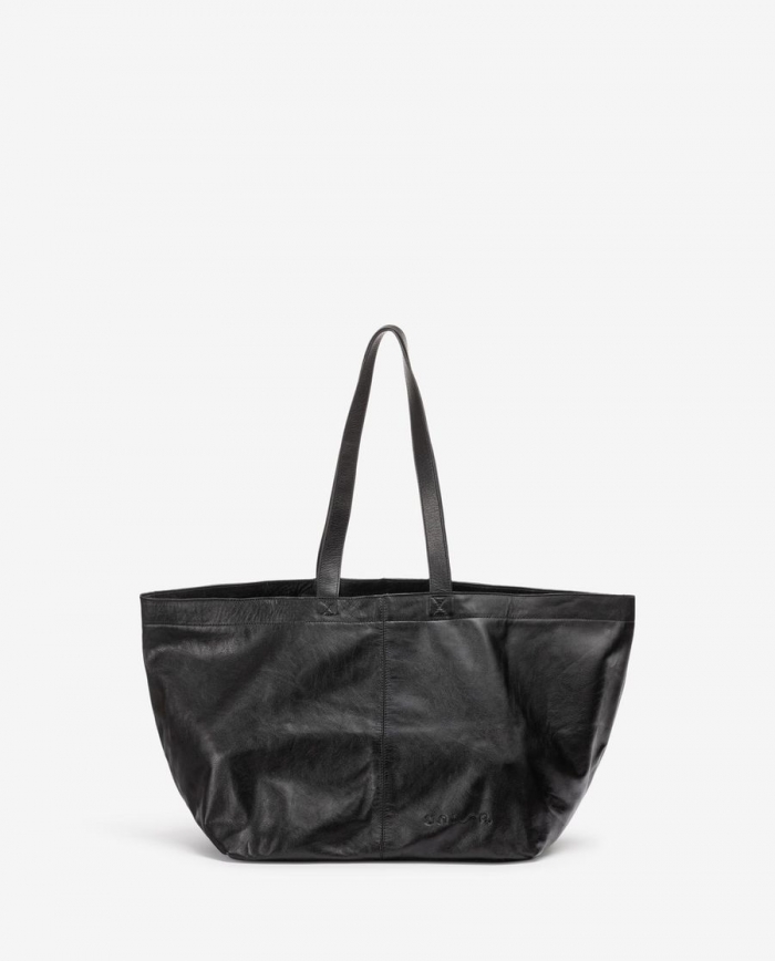 Sac maxi en cuir Unisa pour femme - Noir Sac maxi en cuir Unisa pour femme - Noir