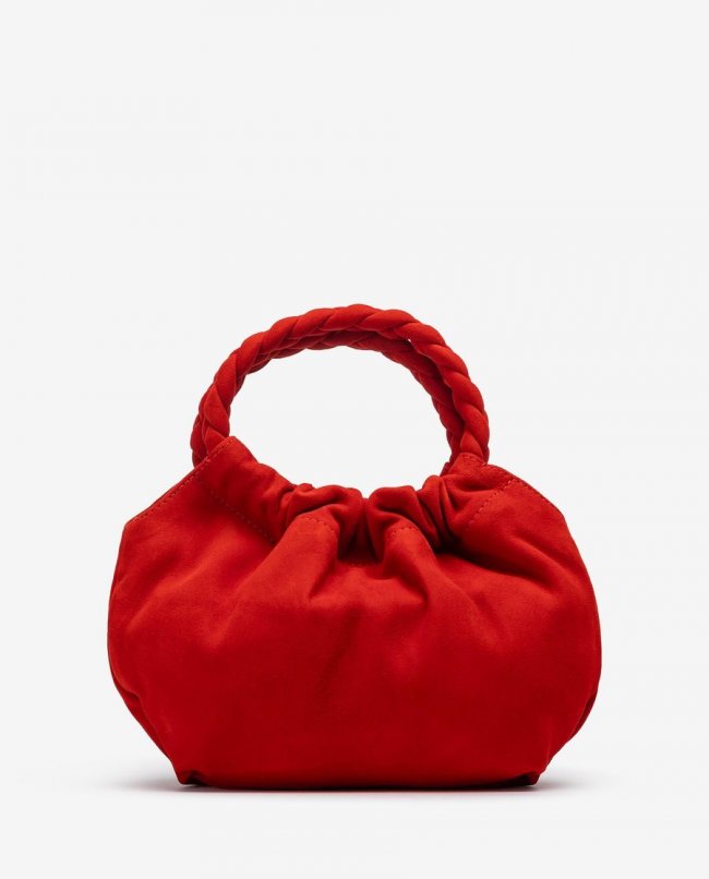 Petit sac à main Unisa avec anses tressées pour femme - Rouge