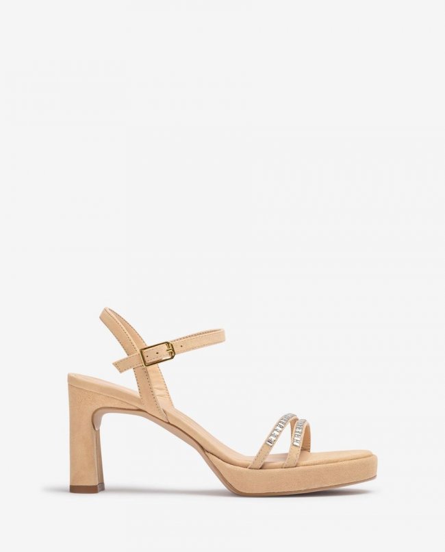 Sandales habillées à cristaux Unisa pour femme - Beige Sandales habillées à cristaux Unisa pour femme - Beige