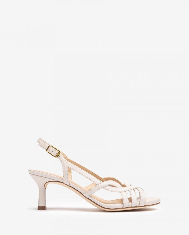 Sandales habillées en cuir métallisé Unisa pour femme - Blanc Sandales habillées en cuir métallisé Unisa pour femme - Blanc