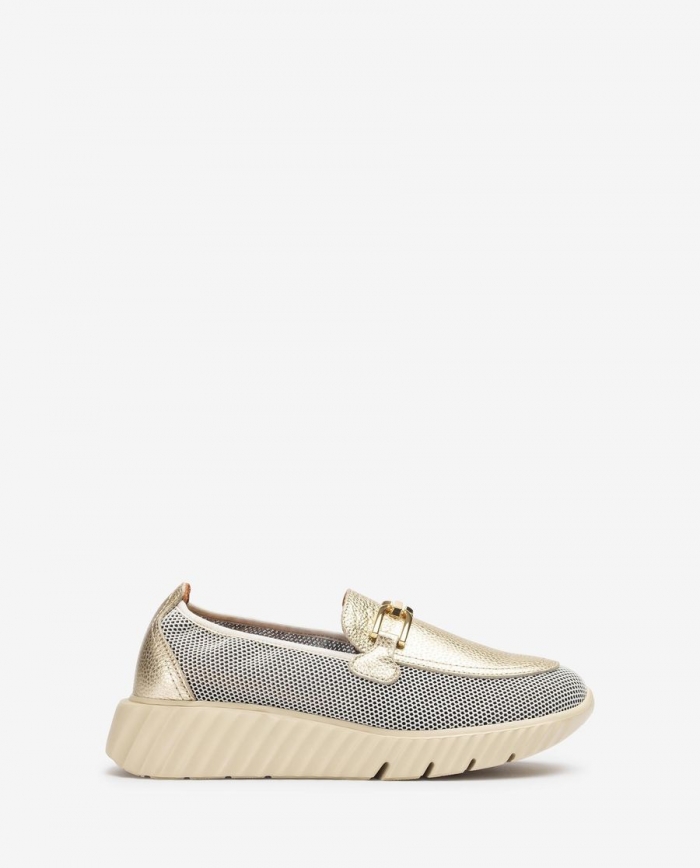 Mocassins en maille Unisa pour femme - Doré Mocassins en maille Unisa pour femme - Doré