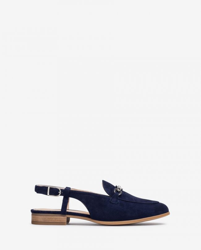 Mocassins plats à bride arrière Unisa pour femme - Bleu Mocassins plats à bride arrière Unisa pour femme - Bleu