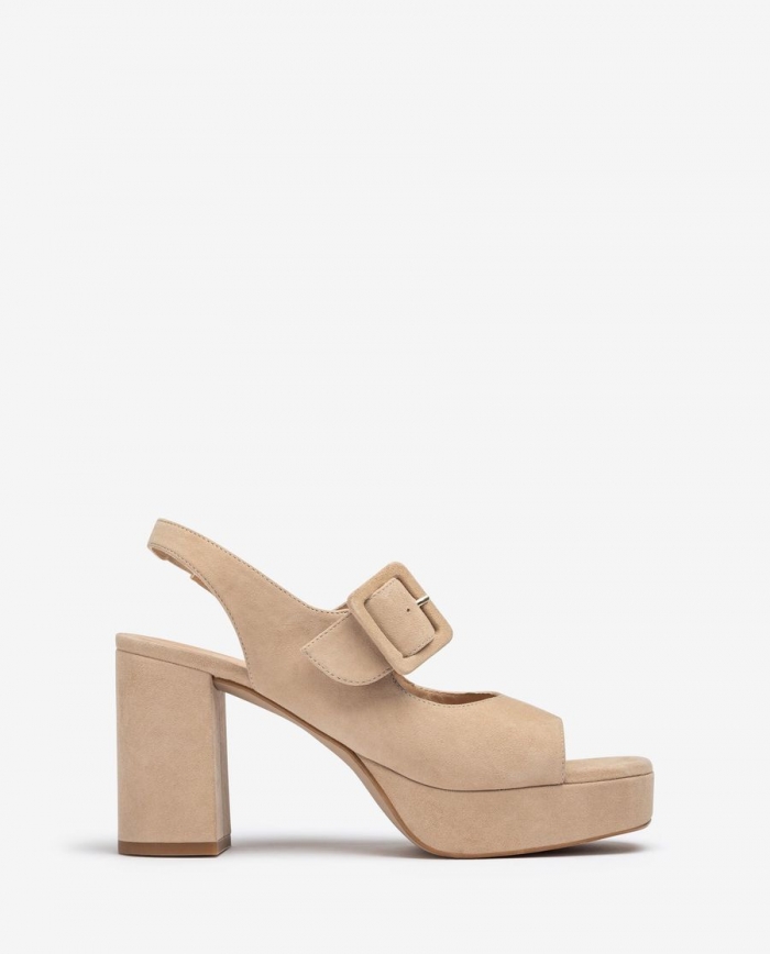 Sandales à boucle ton sur ton Unisa pour femme - Beige