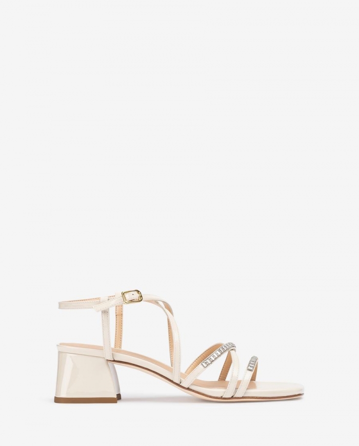 Sandales à lanières et cristaux Unisa pour femme - Blanc Sandales à lanières et cristaux Unisa pour femme - Blanc