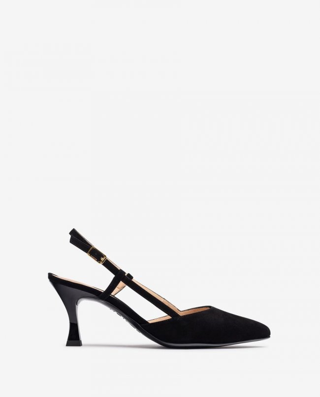 Chaussures Unisa à bout pointu et bride arrière pour femme - Noir Chaussures Unisa à bout pointu et bride arrière pour femme - Noir