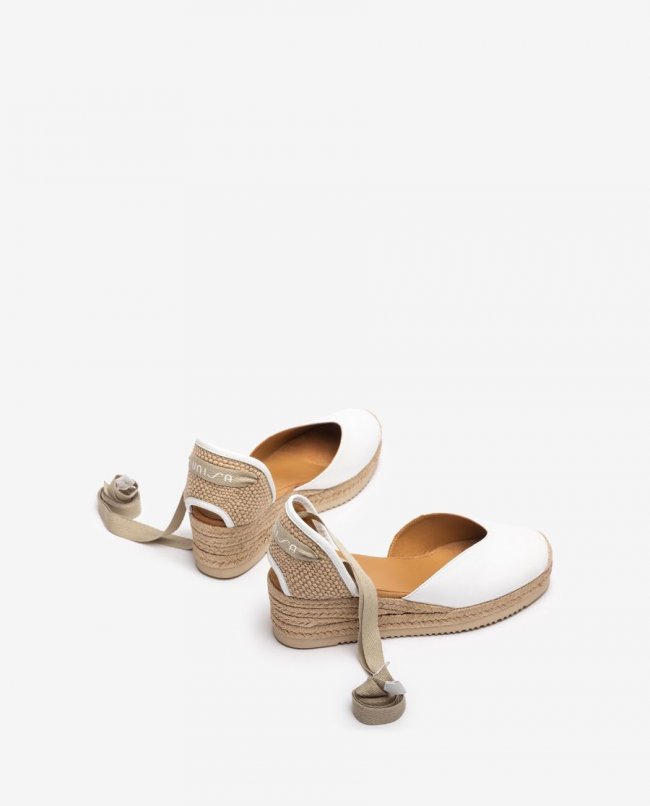 Espadrilles basses à lacets Unisa pour femme - Blanc Espadrilles basses à lacets Unisa pour femme - Blanc
