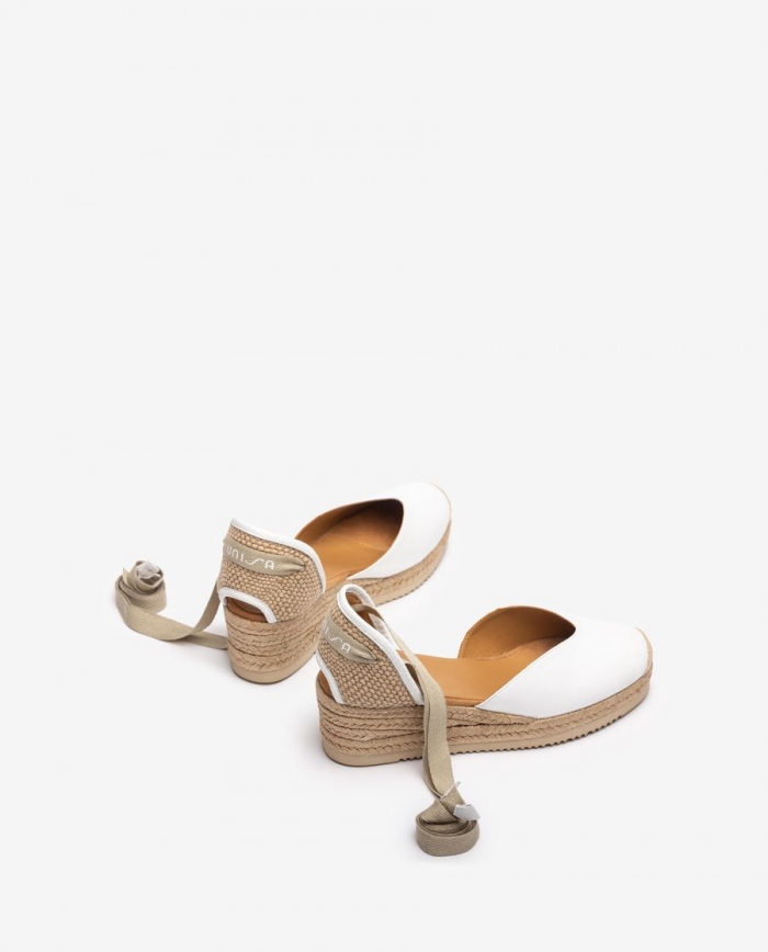 Espadrilles basses à lacets Unisa pour femme - Blanc Espadrilles basses à lacets Unisa pour femme - Blanc