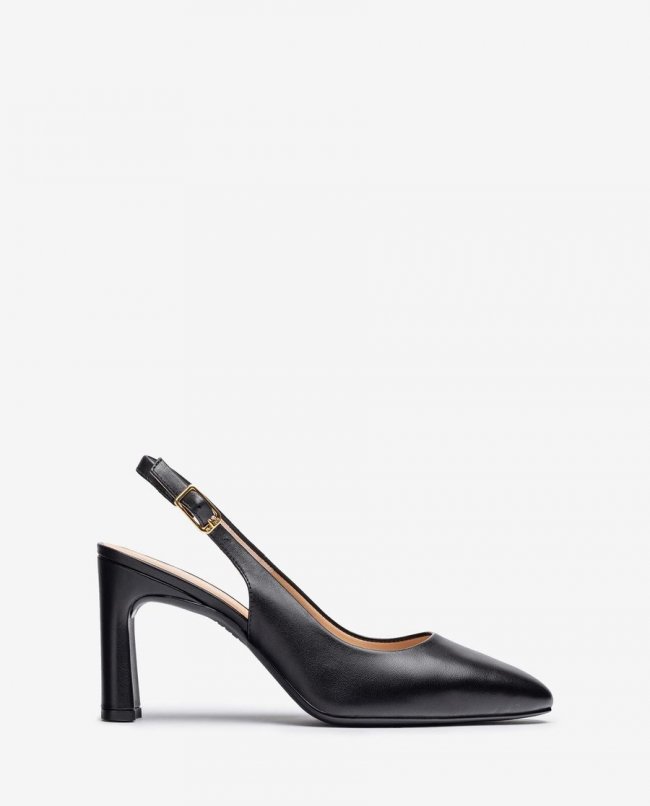 Escarpins à bride arrière et bout carré Unisa pour femme - Noir Escarpins à bride arrière et bout carré Unisa pour femme - Noir