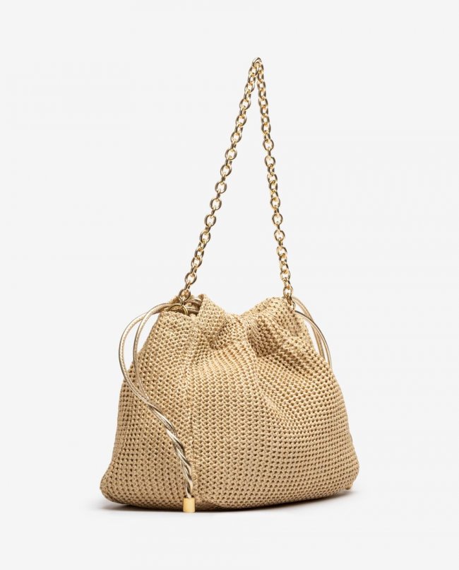 Sac fourre-tout moyen froncé Unisa pour femme - Marron Sac fourre-tout moyen froncé Unisa pour femme - Marron