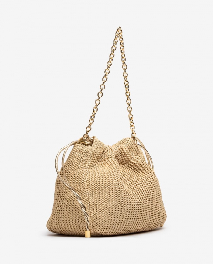 Sac fourre-tout moyen froncé Unisa pour femme - Marron Sac fourre-tout moyen froncé Unisa pour femme - Marron