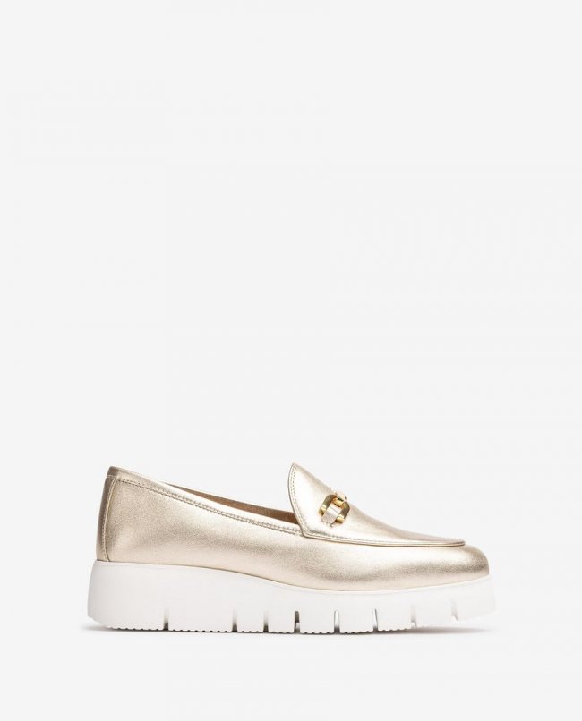 Mocassins à plateforme Unisa femme Doré