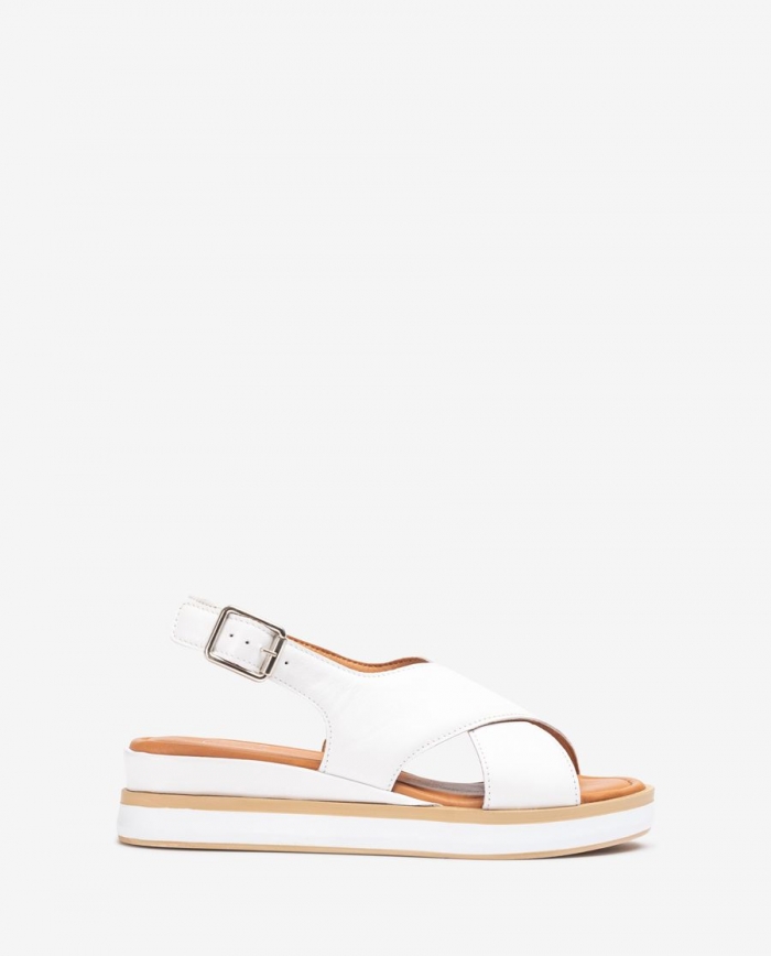 Sandales larges à brides croisées Unisa pour femme - Blanc Sandales larges à brides croisées Unisa pour femme - Blanc