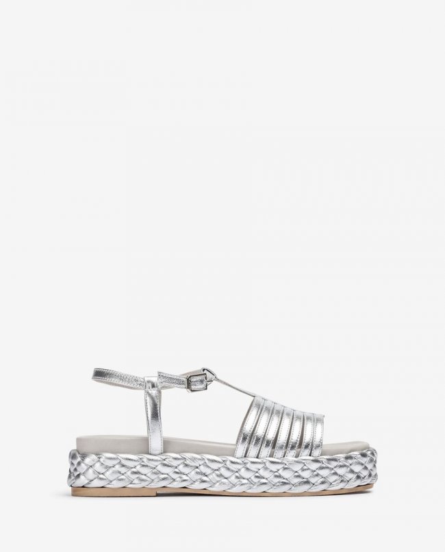 Sandales tressées Unisa pour femme - Argenté Sandales tressées Unisa pour femme - Argenté