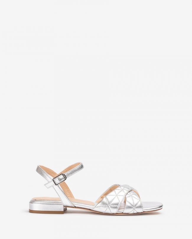 Sandales à talon bas Unisa pour femme - Argent Sandales à talon bas Unisa pour femme - Argent