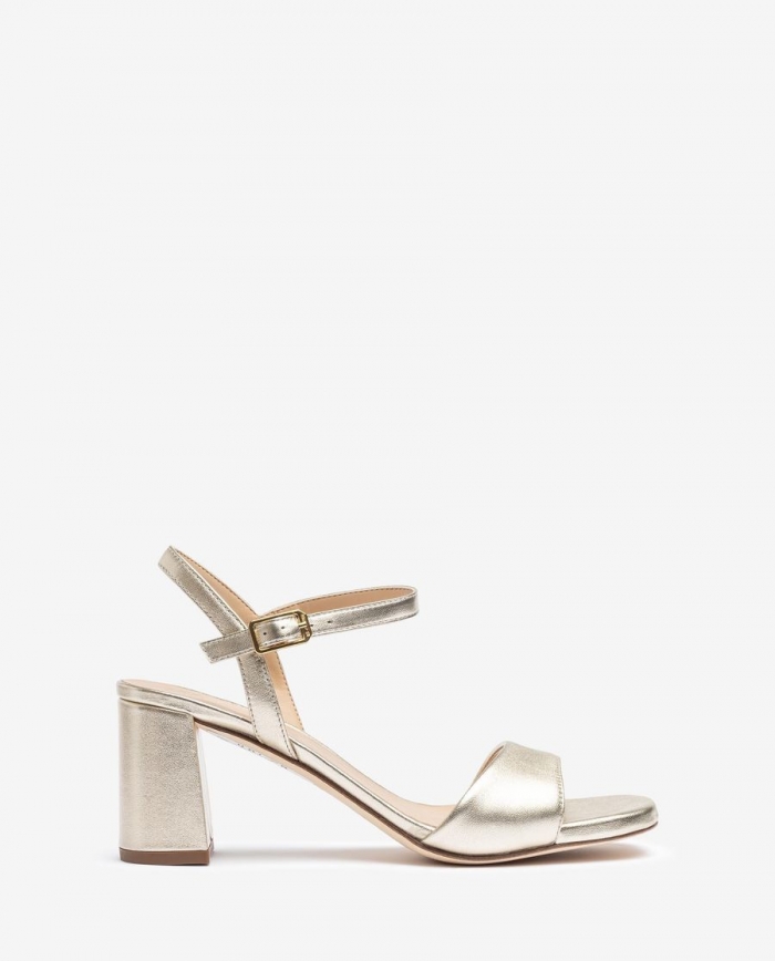 Sandales en cuir métallisé Unisa pour femme - Doré