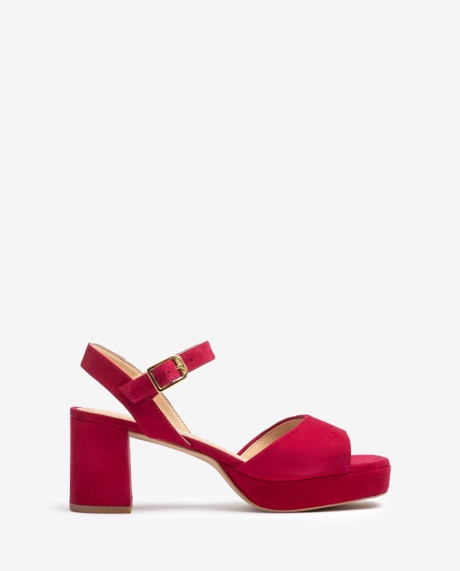 Sandales à plateforme et talon bas Unisa pour femme - Rouge Sandales à plateforme et talon bas Unisa pour femme - Rouge