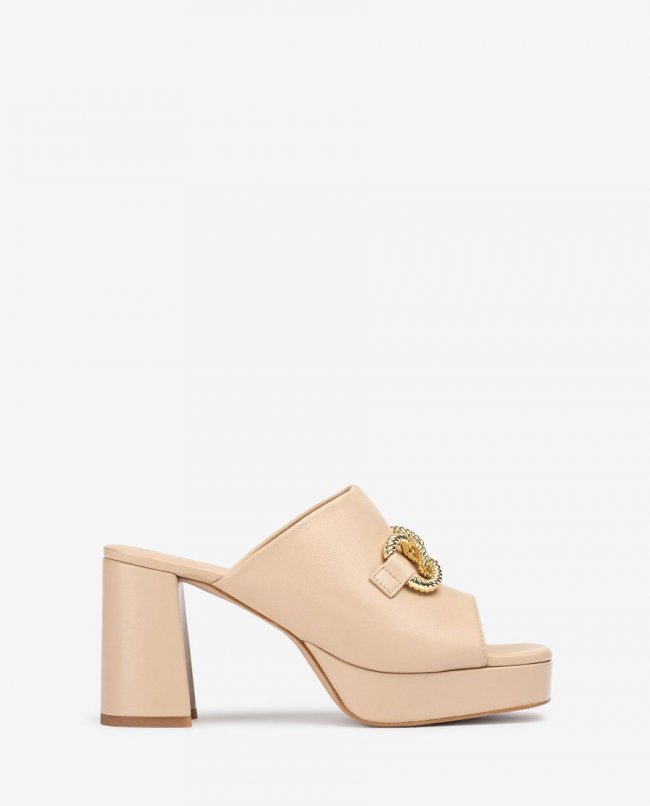 Sandales en cuir ornées Unisa pour femme - Beige Sandales en cuir ornées Unisa pour femme - Beige