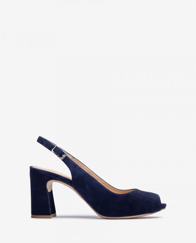 Ballerines à bout ouvert et bride arrière Unisa pour femme - Bleu Ballerines à bout ouvert et bride arrière Unisa pour femme - Bleu