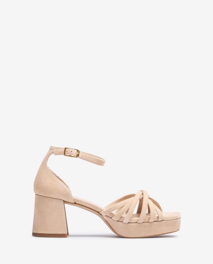 Sandales à lanières en daim Unisa pour femme - Beige