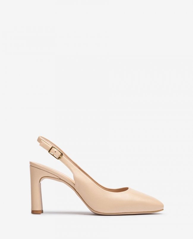 Sandales à bride arrière à bout carré pour femme - Beige Sandales à bride arrière à bout carré pour femme - Beige