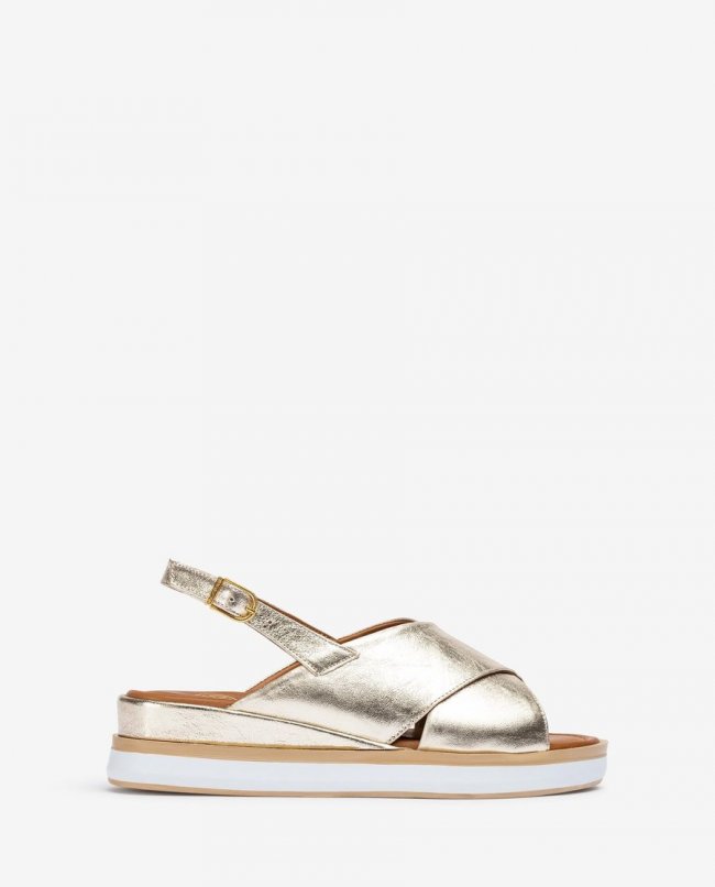 Sandales larges croisées Unisa pour femme - Doré Sandales larges croisées Unisa pour femme - Doré