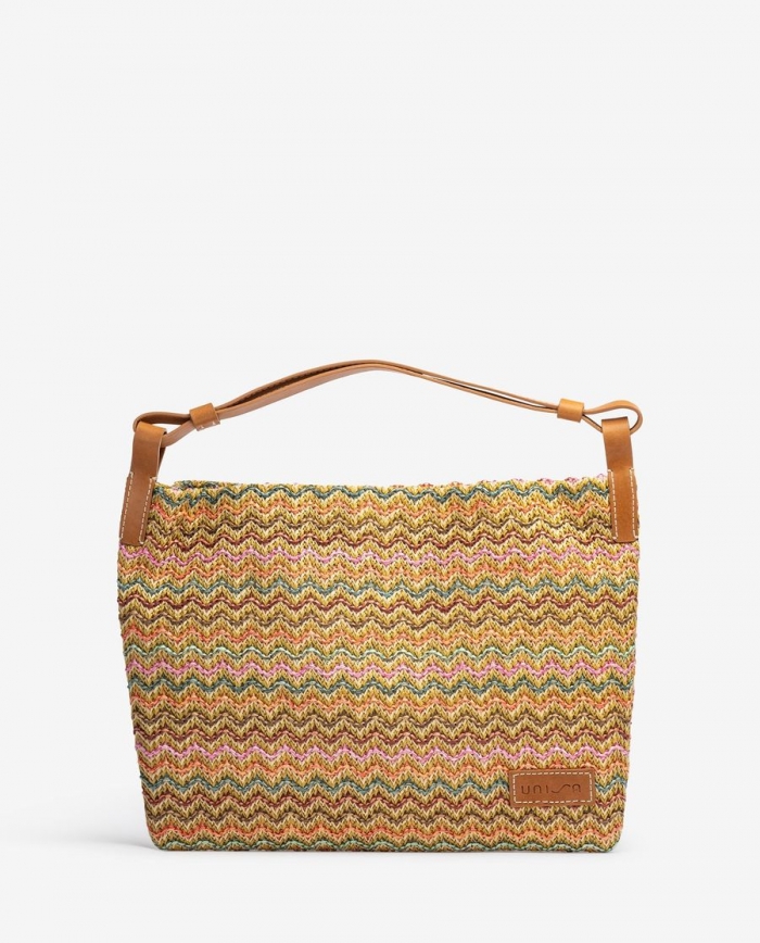 Sac moyen Unisa en raphia multicolore pour femme - Multicolore