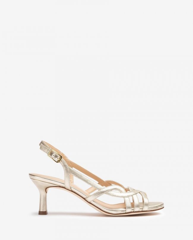 Sandales en cuir métallisé Unisa pour femme - Doré Sandales en cuir métallisé Unisa pour femme - Doré