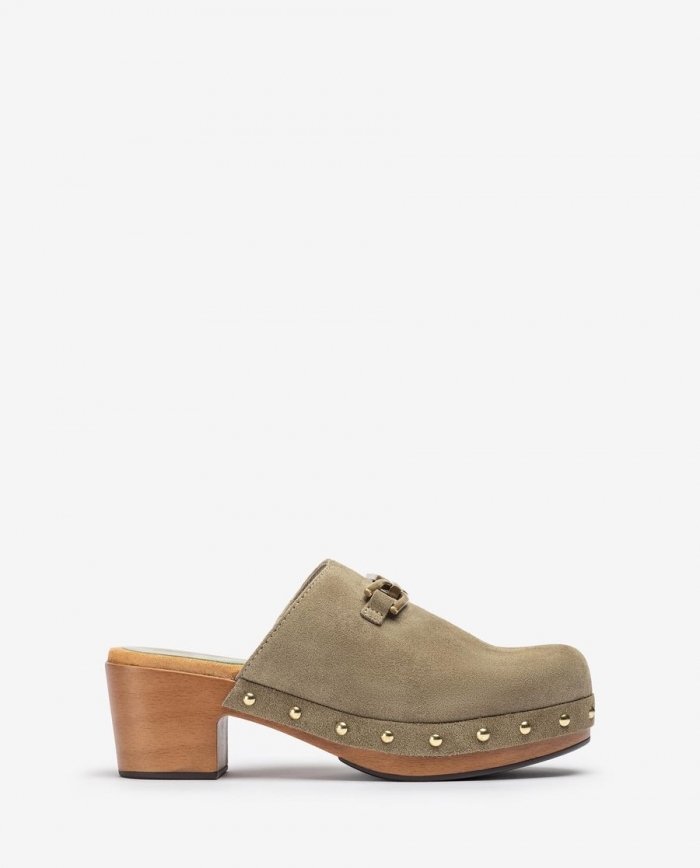 Sabot clouté et à boucle Unisa pour femme - Vert Sabot clouté et à boucle Unisa pour femme - Vert